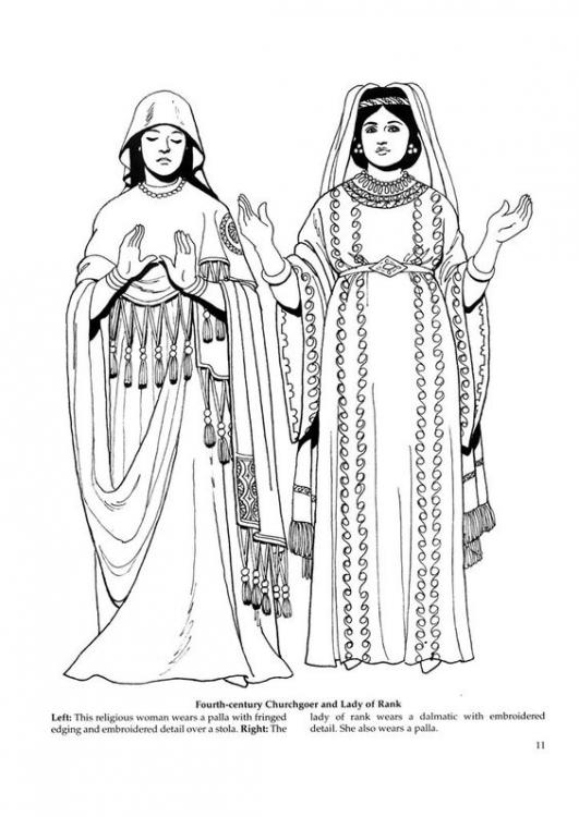 Byzantine Fashions 9 / Byzantine Fashions / Kids printables coloring pages