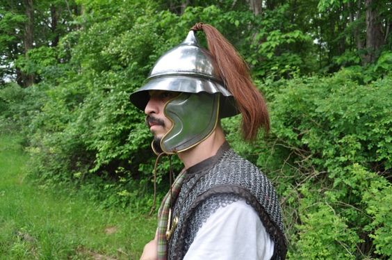 Replica of helmet was found in Normandy,suitable for Northern Gauls and Belgae.