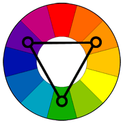 Color Wheel with triadic color scheme
