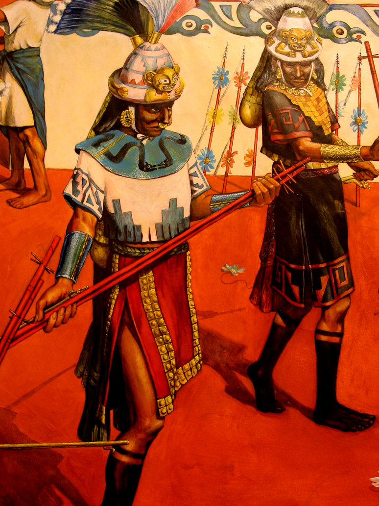 Moche Warriors with Spear Throwers, AD 450-750