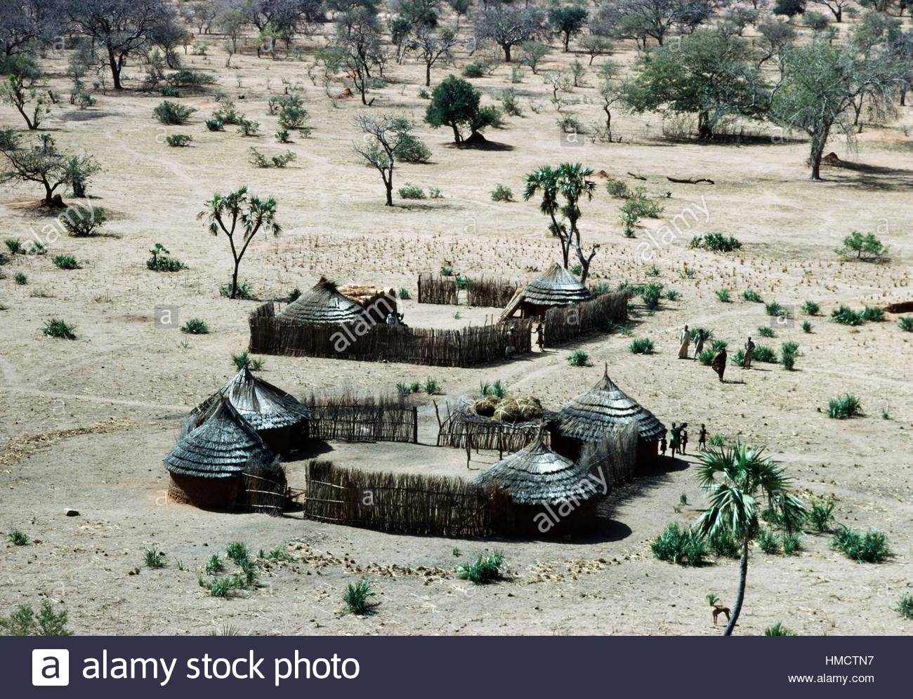 view-of-the-huts-in-a-nuba-village-kordo