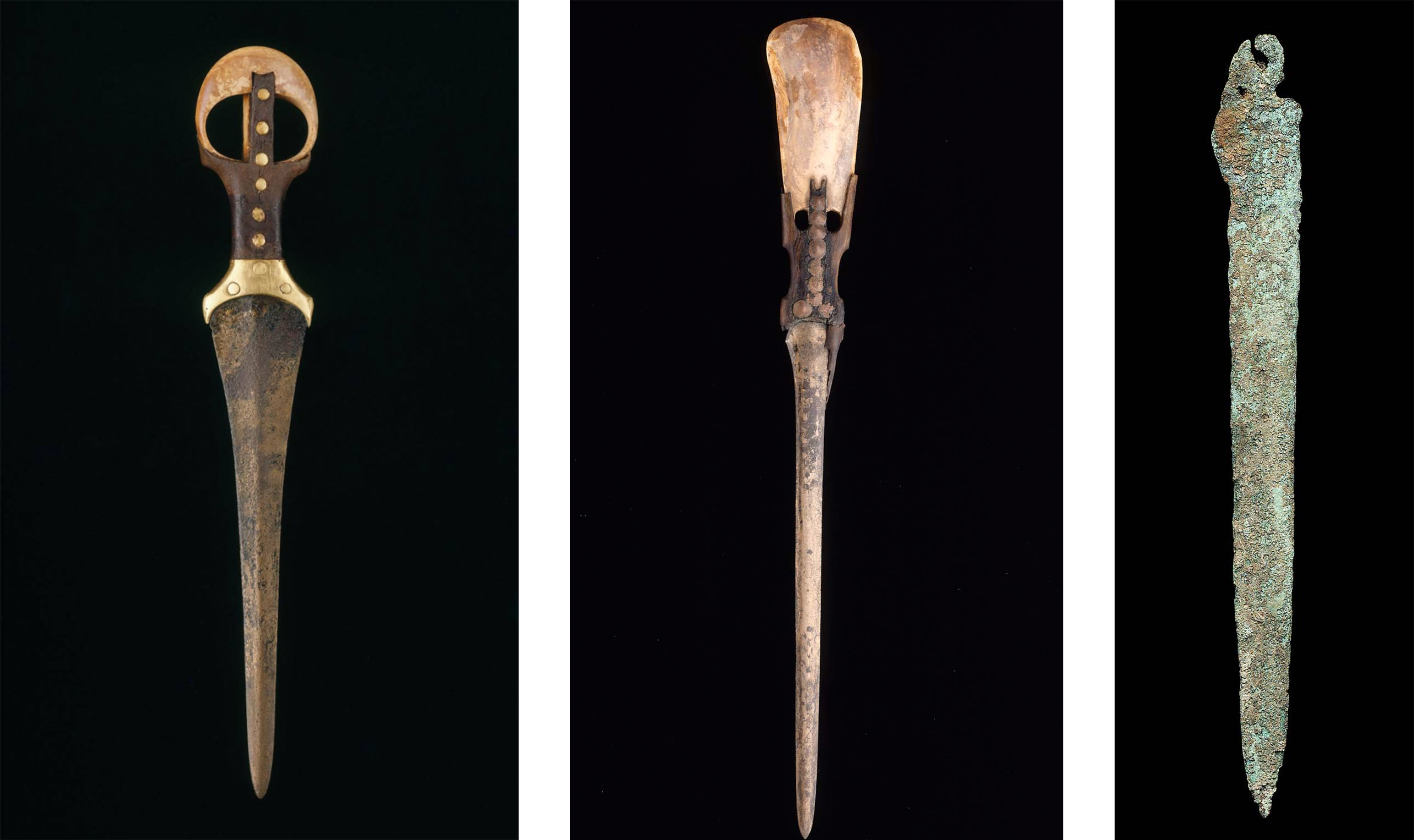 Kerma period bronze daggers ivory hilts blades Kush.jpg