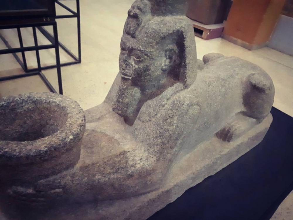 Sphinx of king Senkamanisken made of granite stone from Amun Temple at Jabel Berkal.jpg